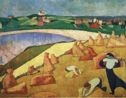 Emile Bernard Harvest on the Edge of the Sea oil painting picture